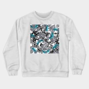 PALM LEAF DRAGONFLY BLUE Crewneck Sweatshirt